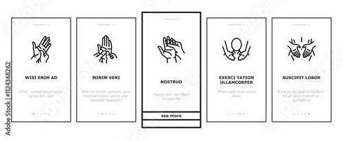massage therapy relaxation onboarding mobile vector wellness healing, therapy stress, tension, rejuvenation holistic, bodywork, spa massage therapy relaxation illustrations
