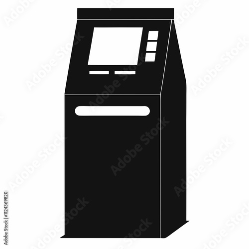 ATM Machine Silhouette Vector Design