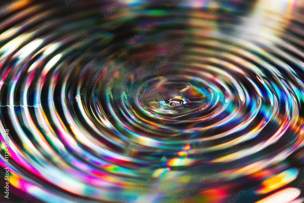 Abstract Holographic Ripple Art for Modern Design and Decor Abstract Holographic Ripple Art for Modern Design and Decor