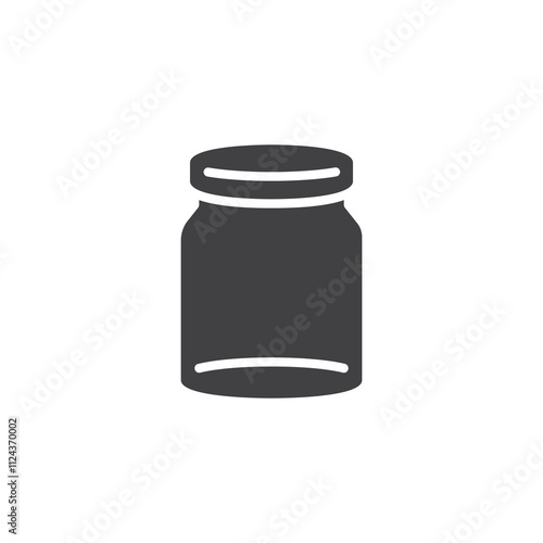 Glass jar vector icon