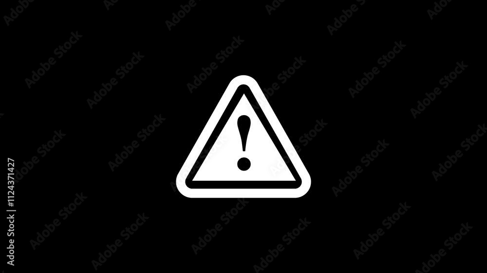 Exclamation with triangle icon animation Exclamation with triangle icon animation