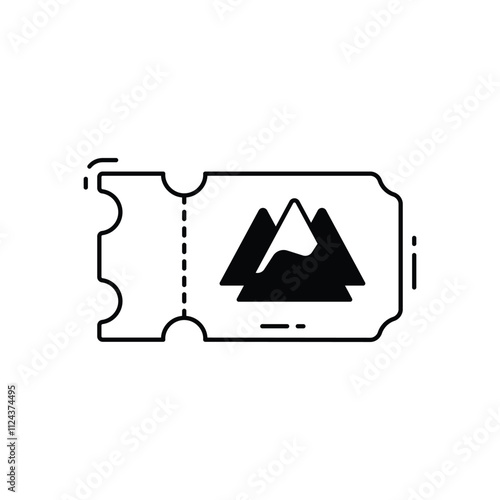 Ticket vector icon