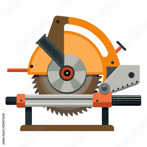 miter saw blade isolated on white background