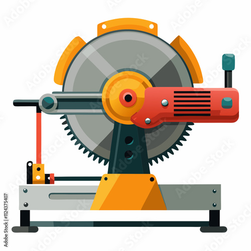 miter saw blade isolated on white background