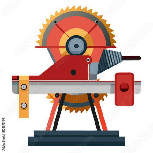 miter saw blade isolated on white background