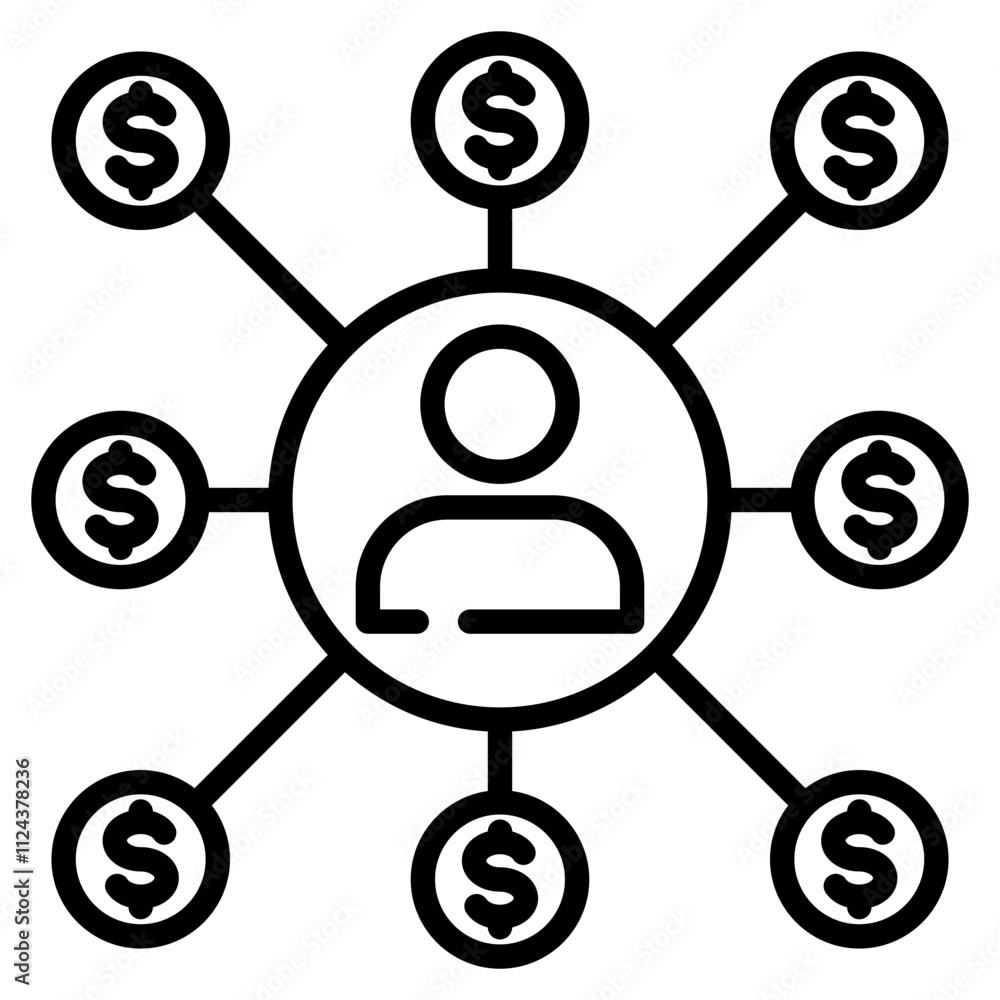 Affiliate marketing single icon Affiliate marketing single icon