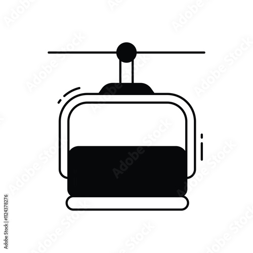 Ski Lift vector icon