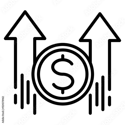 Dividend income single icon