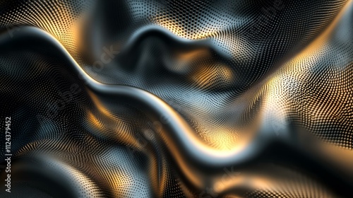 Intricate light patterns in gold and