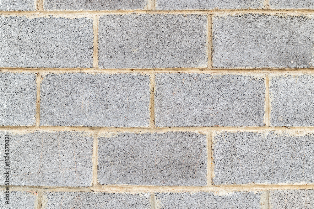 Abstract background of grey wall made of cinder blocks. Classic masonry blocks Abstract background of grey wall made of cinder blocks. Classic masonry blocks