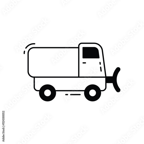 Snowplow vector icon