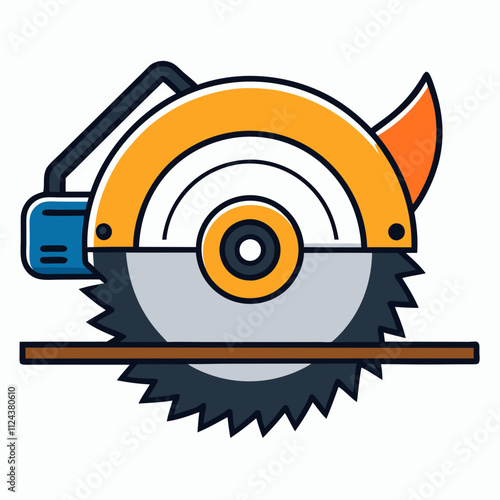 circular saw on a white background