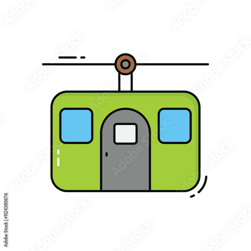 Cable car vector icon