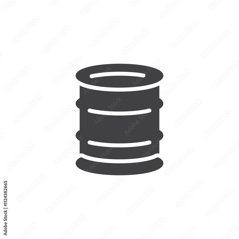 Steel drum container vector icon Steel drum container vector icon