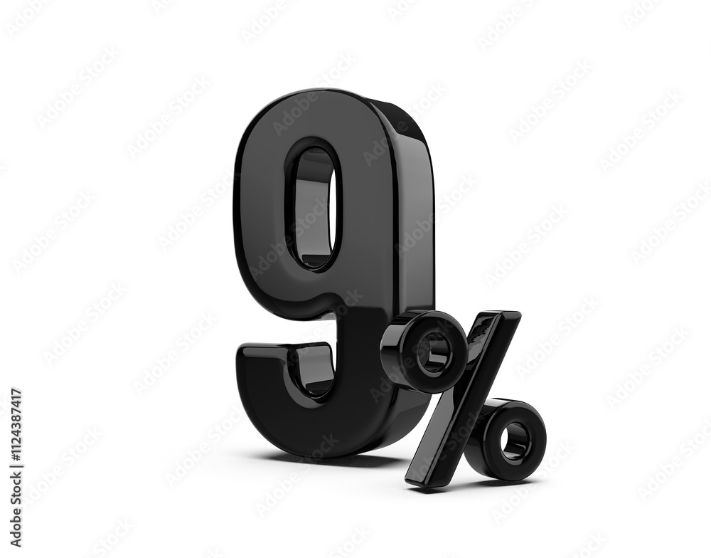9 Percent offer Discount Black Number 9 Percent offer Discount Black Number