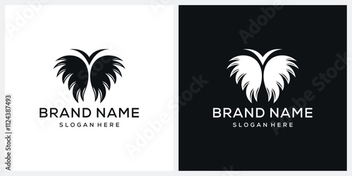 butterfly logo design graphic vector illustration