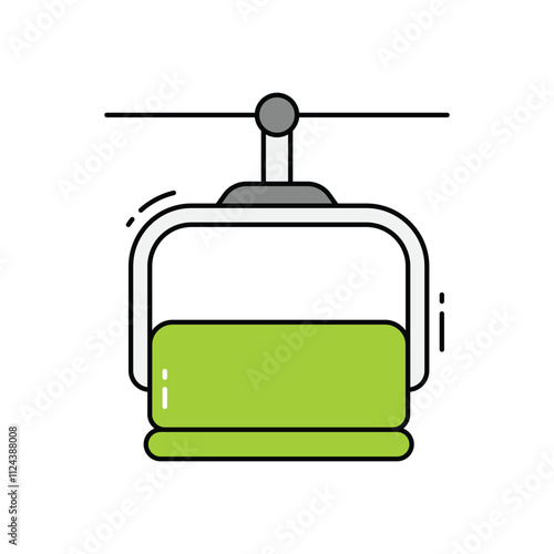 Ski Lift vector icon