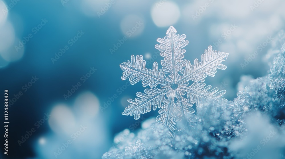 Close up picture of snow flakes Close up picture of snow flakes