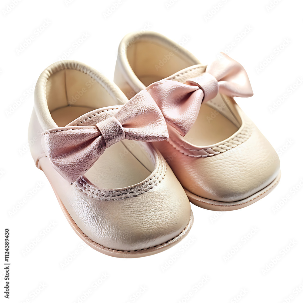 Par de zapatos de bebé aislados sobre fondo transparente Par de zapatos de bebé aislados sobre fondo transparente