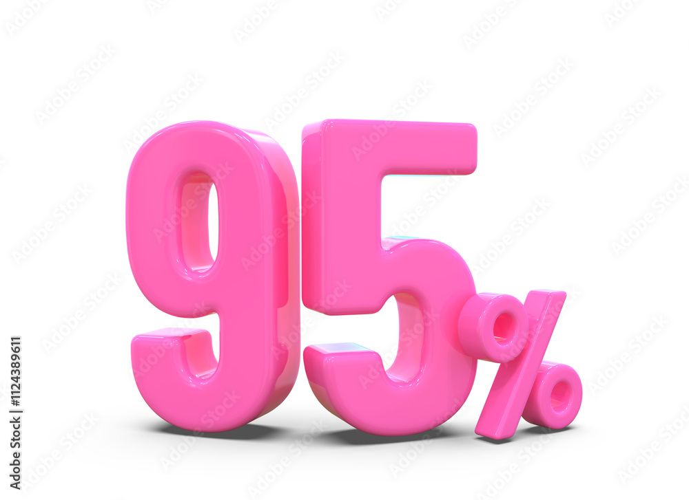 95 Percent offer Discount Pink Number 95 Percent offer Discount Pink Number
