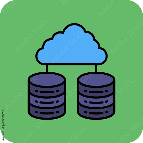 Cloud Database Icon photo