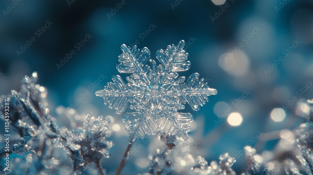 Close up picture of snow flakes Close up picture of snow flakes