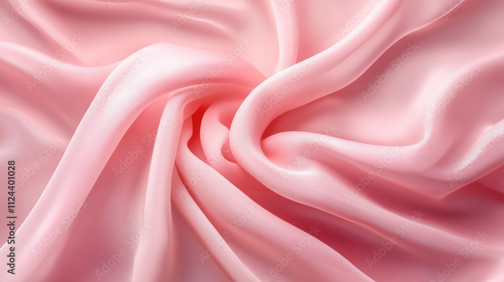 Obraz premium Soft Pink Silk Fabric Flowing Elegant Texture Background