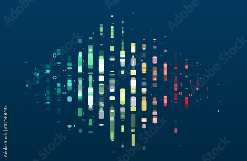 Big data Abstract technology. Futuristic big data visualization. Graphic concept for your design.