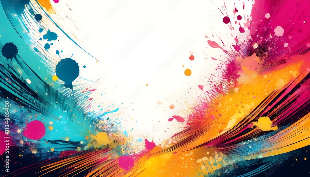 Colorful abstract splash design with vibrant hues. Colorful abstract splash design with vibrant hues.