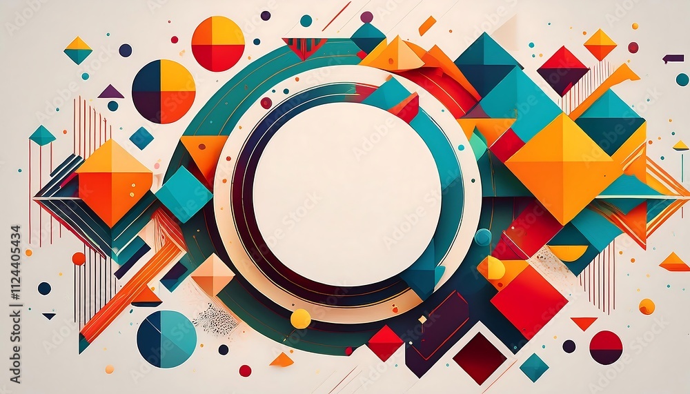 Abstract geometric design with vibrant colors. Abstract geometric design with vibrant colors.