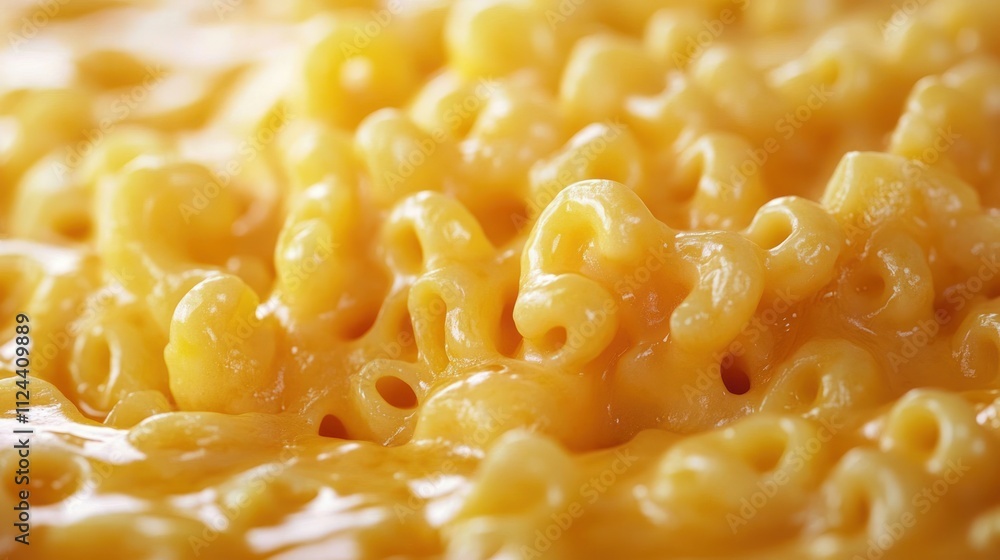 Cheesy Macaroni Pasta in Glossy Yellow Sauce Cheesy Macaroni Pasta in Glossy Yellow Sauce