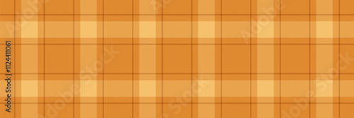 Easter check fabric tartan, patterned seamless texture pattern. Italian plaid textile vector background in orange and amber colors.