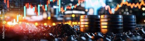Investment Growth Concept with Metals and Financial Charts Background