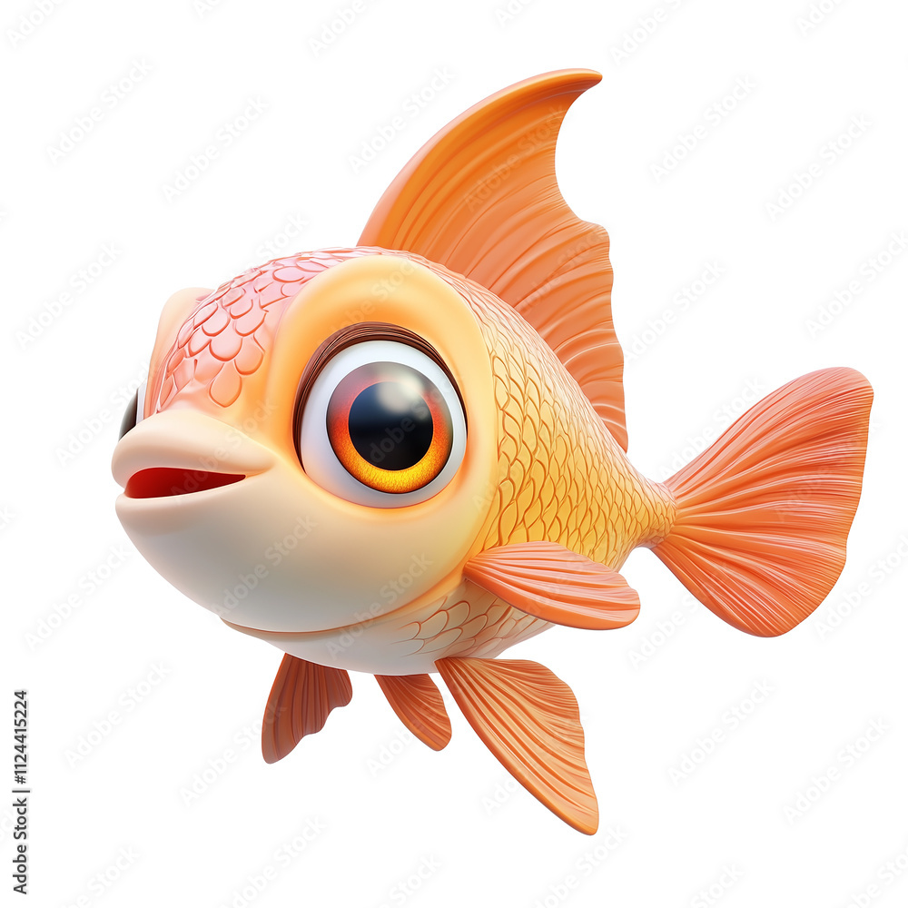 3D rendering icon red gold fish illustration PNG. cartoon minimal style on transparent isolated background. 3D rendering icon red gold fish illustration PNG. cartoon minimal style on transparent isolated background.