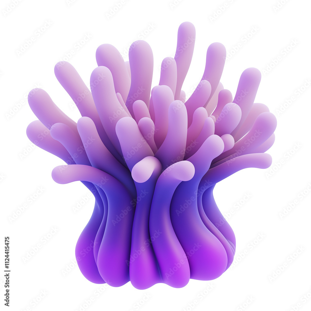 3D rendering icon sea anemone illustration PNG. cartoon minimal style on transparent isolated background. 3D rendering icon sea anemone illustration PNG. cartoon minimal style on transparent isolated background.