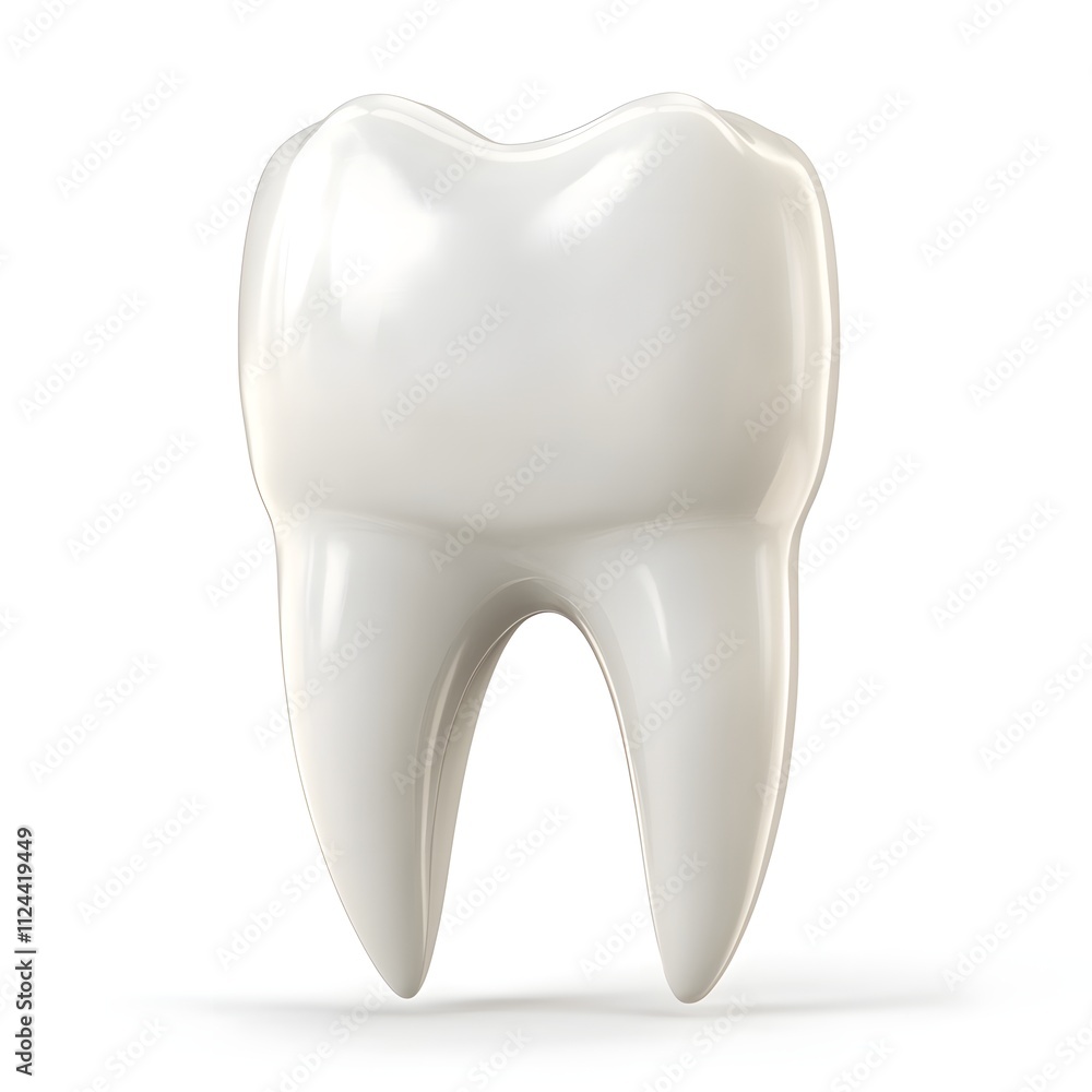 A single healthy white human tooth isolated A single healthy white human tooth isolated