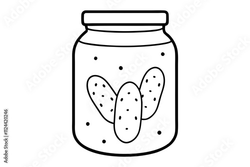 Pickled Cucumbers in Jar - Fresh and Healthy Food Preservation