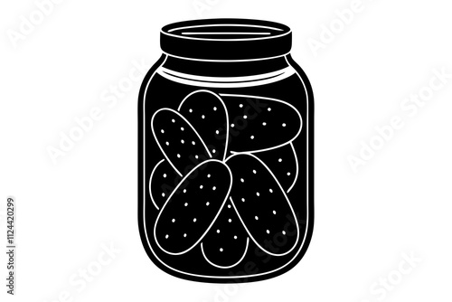 Pickled Cucumbers in Jar - Fresh and Healthy Food Preservation