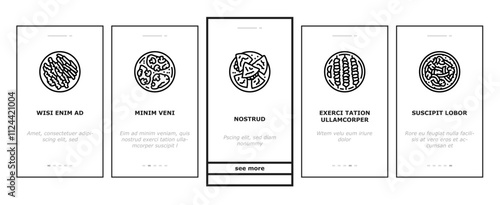 chicken dishes roast grilled onboarding mobile vector fried baked, barbecue teriyaki, curry, casserole parmesan, piccata marsala, tandoori chicken dishes roast grilled illustrations