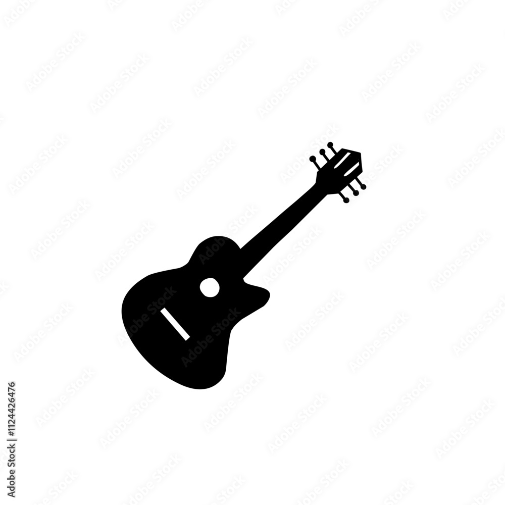 Fototapeta premium guitar silhouette icon