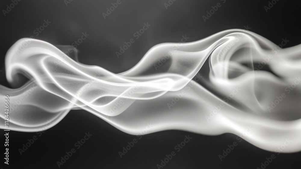 Abstract Smoke Stream on a Dark Background Abstract Smoke Stream on a Dark Background