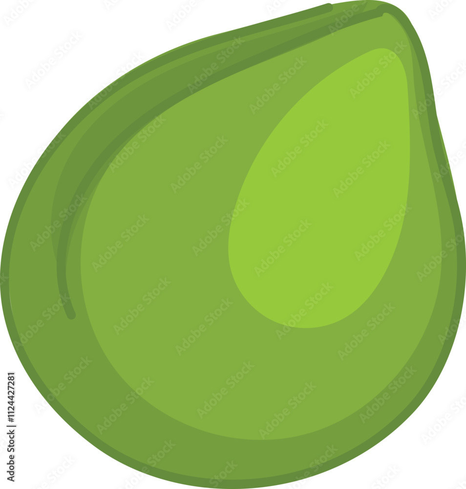 Green cartoon plum fruit illustration. Green cartoon plum fruit illustration.