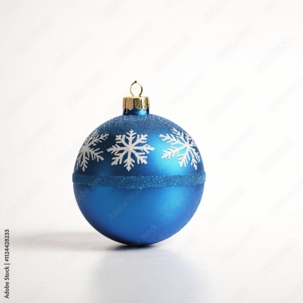 Blue Christmas ball isolated on white background Blue Christmas ball isolated on white background