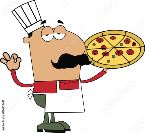 chef with pizza