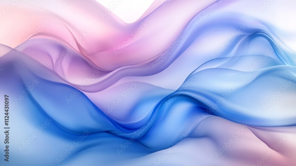 Abstract Swirling Waves of Blue and Pink Hues Abstract Swirling Waves of Blue and Pink Hues