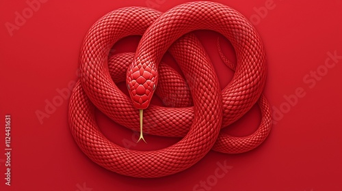 Chinese New Year 3d auspicious gold snake New Year Gold dragon totem