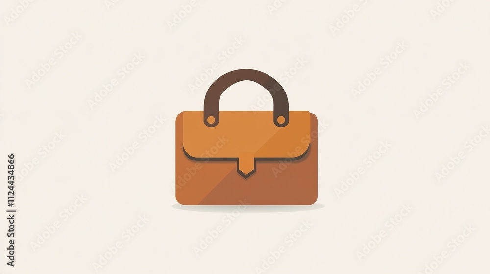 Vector Icon of a Work Bag Representing Professionalism, Business, and Productivity in a Minimalist Design Style. Vector Icon of a Work Bag Representing Professionalism, Business, and Productivity in a Minimalist Design Style.