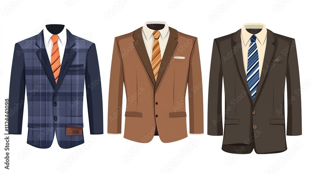 Vector Illustration of Work Clothes Representing Professional Attire for Various Occupations, Including Safety, Business, and Industrial Uniforms Vector Illustration of Work Clothes Representing Professional Attire for Various Occupations, Including Safety, Business, and Industrial Uniforms