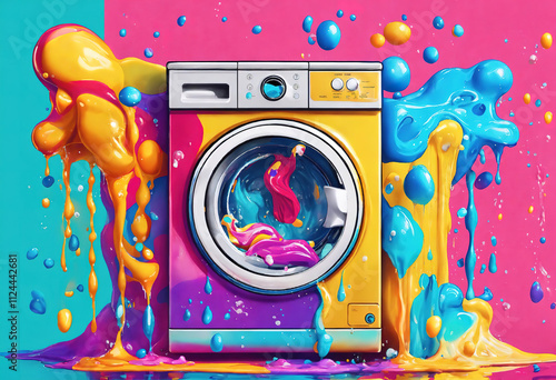 Attractive Laundry room filled with fire and smoke as washing machine explodes