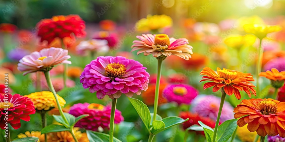 Vibrant zinnia flowers in a colorful garden, zinnia, flowers, colorful, garden, bright, vibrant, nature, blooming, petals, plant Vibrant zinnia flowers in a colorful garden, zinnia, flowers, colorful, garden, bright, vibrant, nature, blooming, petals, plant